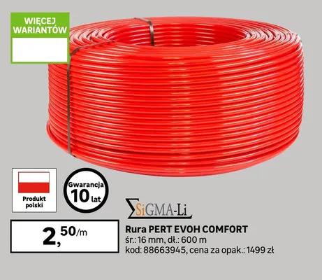 Rura Pert Evoh Comfort Sigma-Li promocja w Leroy Merlin