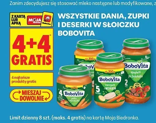 Danie BoboVita Jabłka z marchewką promocja w Biedronka