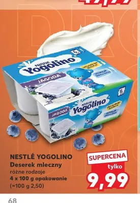 Deserek mleczny Nestlé Yogolino 4-pak 100g promocja w Kaufland