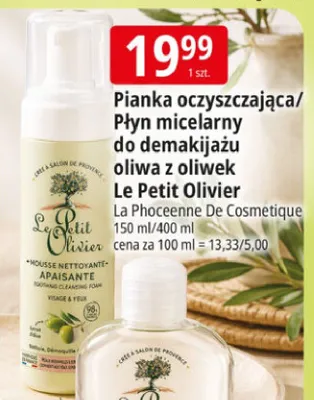 Płyn micelarny do demakijażu oliwa z oliwek Le Petit Olivier promocja w Leclerc