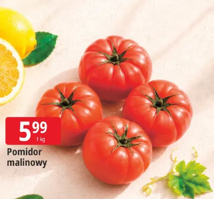 Pomidory malinowe promocja w Leclerc