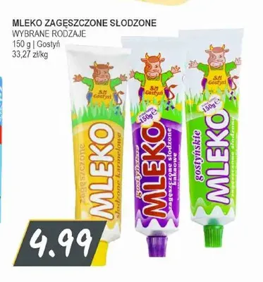 Mleko zagęszczone słodzone karmelowe Gostyń promocja w Słoneczko