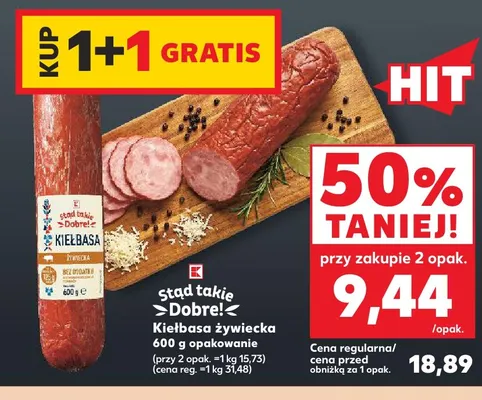Kiełbasa żywiecka Stąd Takie Dobre! promocja w Kaufland
