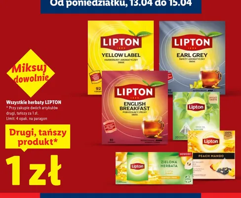 Herbata Yellow Label promocja w Lidl
