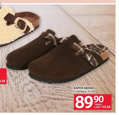 Kapcie męskie promocja w Selgros