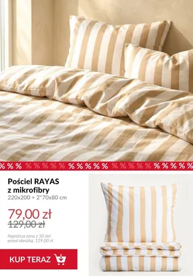 Pościel z mikrofibry RAYAS 220x200 cm + 2x70x80 cm promocja w Homla