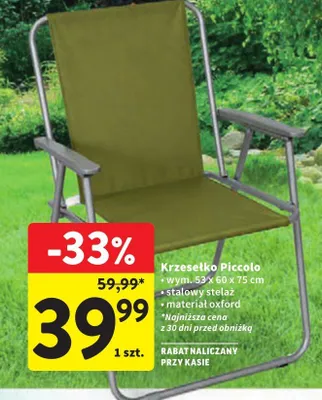 Krzesełko Piccolo promocja w Intermarche