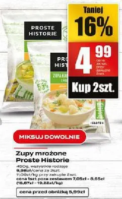 Zupy mrożone proste historie promocja w Supeco