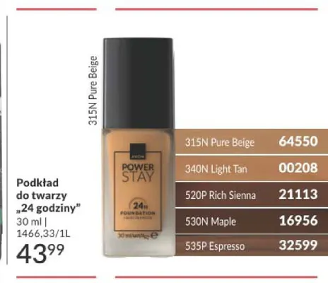 Podkład do twarzy „24 godziny” Avon Power Stay promocja w AVON