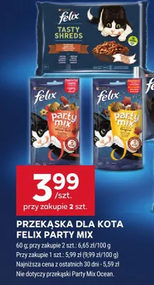 Przekąska dla kota Felix Party Mix Mixed Grill promocja w Stokrotka