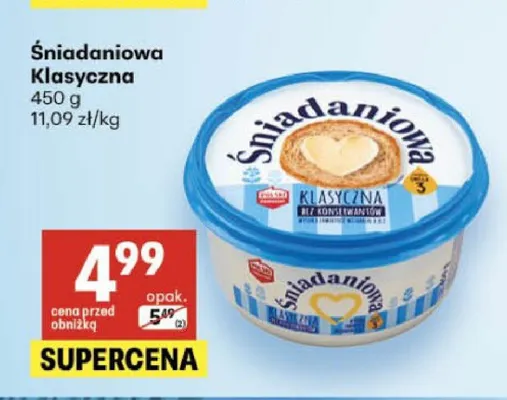 Margaryna Śniadaniowa Klasyczna promocja w Delikatesy Centrum