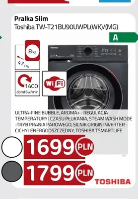 Pralka Slim Toshiba TW-T21BU90UWPL(WK) promocja w kakto.pl