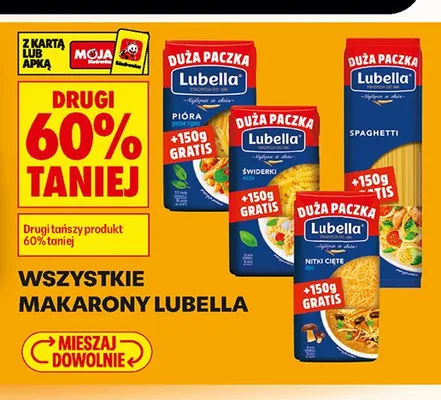 Makaron Pióra Lubella promocja w Biedronka