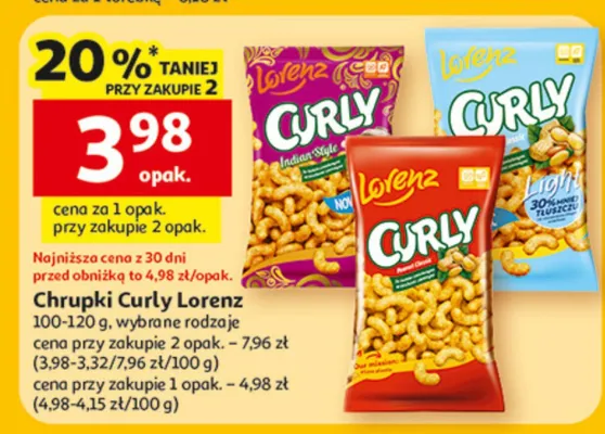 Chrupki Curly Lorenz promocja w Auchan
