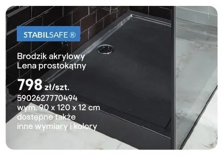 Brodzik akrylowy Schedpol Lena New prostokątny promocja w Castorama