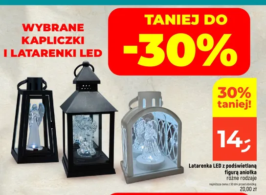 Latarenka LED z podświetlaną figurą aniołka promocja w Dealz