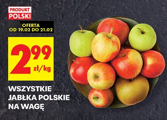 Jabłka polskie na wagę promocja w Biedronka