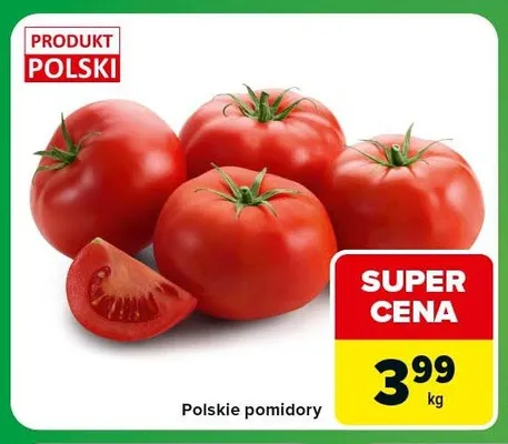 Pomidory polskie promocja w Carrefour Express