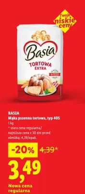 Mąka pszenna tortowa typ 405 Basia promocja w Lidl
