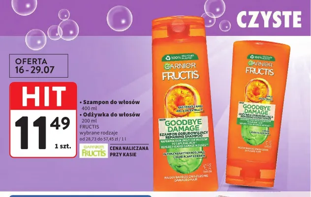 Odżywka do włosów Garnier Fructis Goodbye Damage promocja w Intermarche