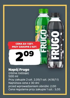 Napój Frugo zielone promocja w Netto