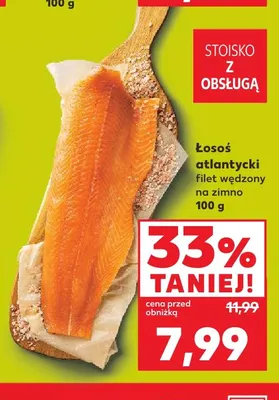 Łosoś atlantycki filet wędzony na zimno promocja w Kaufland