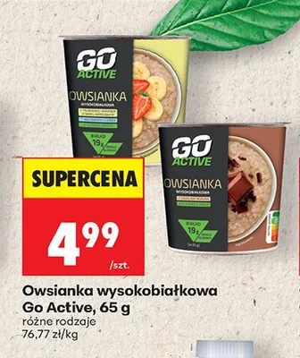 Owsianka wysokobiałkowa Go Active z czekoladą promocja w Biedronka