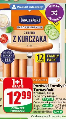 Parówki Family Pack Tarczyński promocja w Dino
