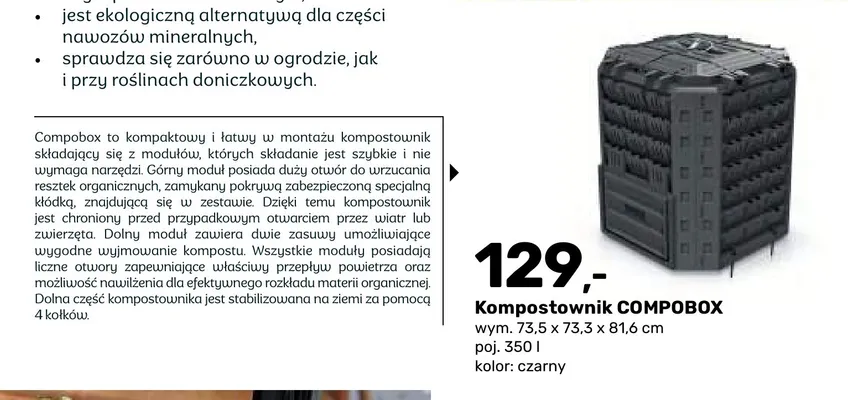 Kompostownik Compobox 350 l promocja w Bricomarche