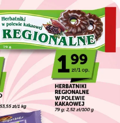 Herbatniki Regionalne w polewie kakaowej Cukry Nyskie promocja w ABC
