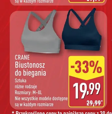 Biustonosz do biegania CRANE promocja w Aldi