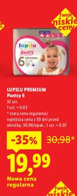 Pieluchy premium pantsy 6 promocja w Lidl