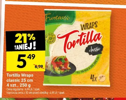 Tortilla Wraps classic 25cm promocja w Twój Market