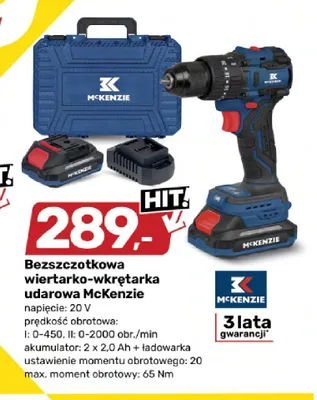 Bezszczotkowa wiertarko-wkrętarka udarowa McKenzie promocja w Bricomarche