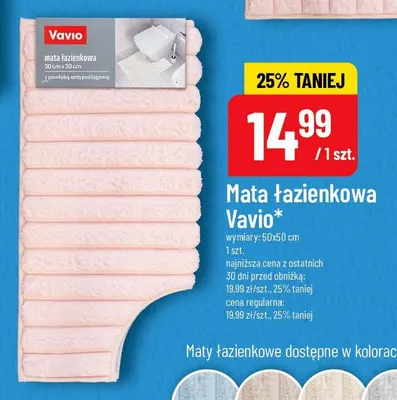 Mata łazienkowa Vavio 50x50 cm promocja w POLOmarket