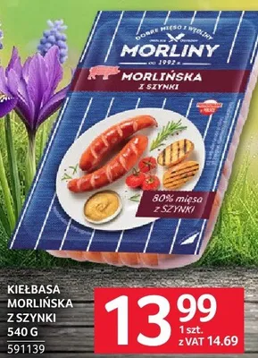 Kiełbasa Morlińska z szynki Morliny 540 g promocja w Selgros