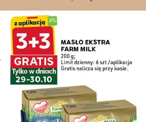 Masło ekstra Farm Milk promocja w Stokrotka