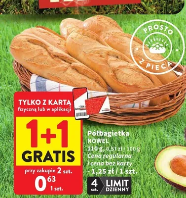 Półbagietka NOWEL promocja w Intermarche