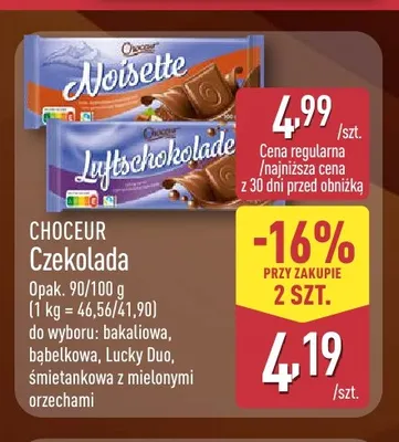 Czekolada Lucky Duo Choceur promocja w Aldi