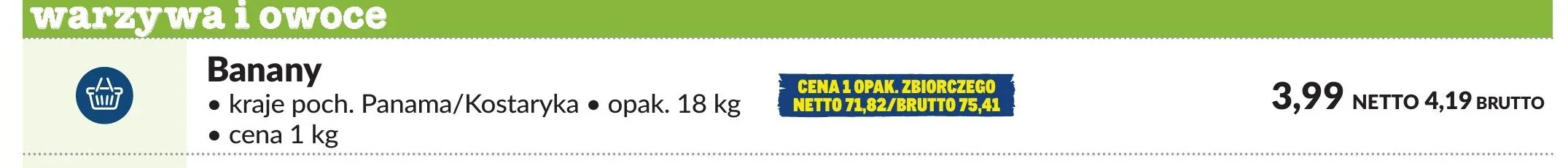 Banany promocja w Makro