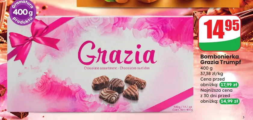 Bombonierka Grazia Trumpf promocja w Dino