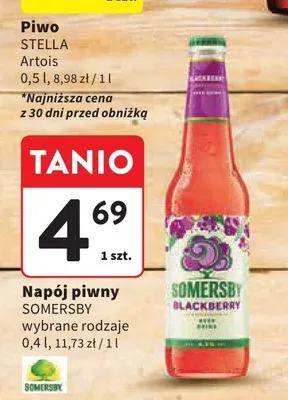 Napój piwny Somersby Blackberry promocja w Intermarche