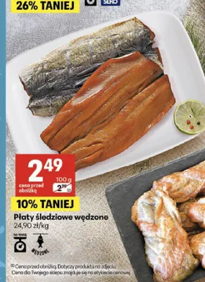 Płaty śledziowe wędzone promocja w Delikatesy Centrum