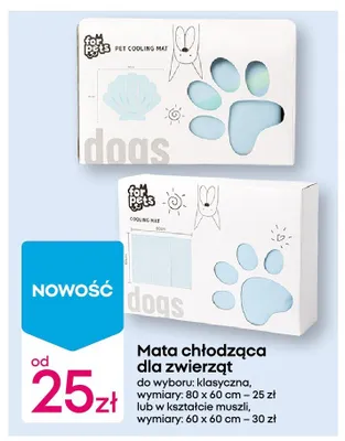 Mata chłodząca dla zwierząt for pets w kształcie muszli 60x60cm promocja w Pepco