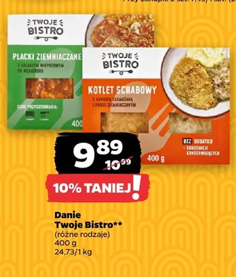 Danie placki ziemniaczane z gulaszem wieprzowym po węgiersku Twoje Bistro promocja w Netto