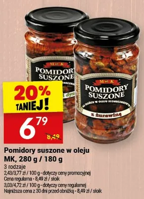 Pomidory suszone w oleju MK promocja w Twój Market