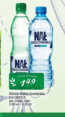 Woda mineralna Nałęczowianka Nestlé promocja w CEZAR Delikatesy