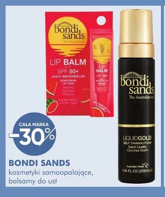 Kosmetyki samoopalające, balsamy do ust BONDI SANDS promocja w Super-Pharm
