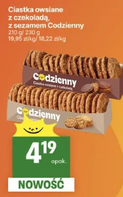 Ciastka owsiane z czekoladą, z sezamem promocja w Delikatesy Centrum