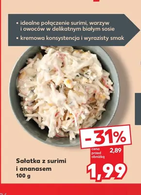 Sałatka z surimi i ananasem promocja w Kaufland